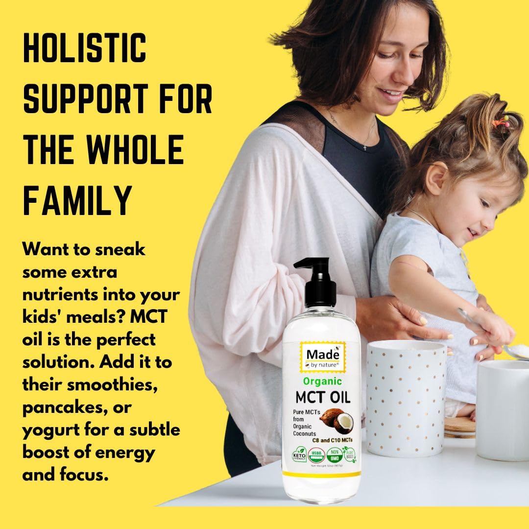 Nature's Diet MCT Oil being poured into mug.