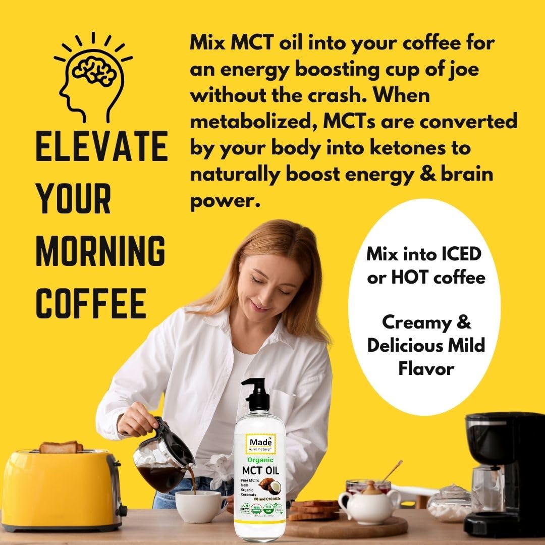 Nature's Diet MCT Oil coffee addition—keto-friendly energy in your cup.