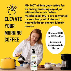 Nature's Diet MCT Oil coffee addition—keto-friendly energy in your cup.