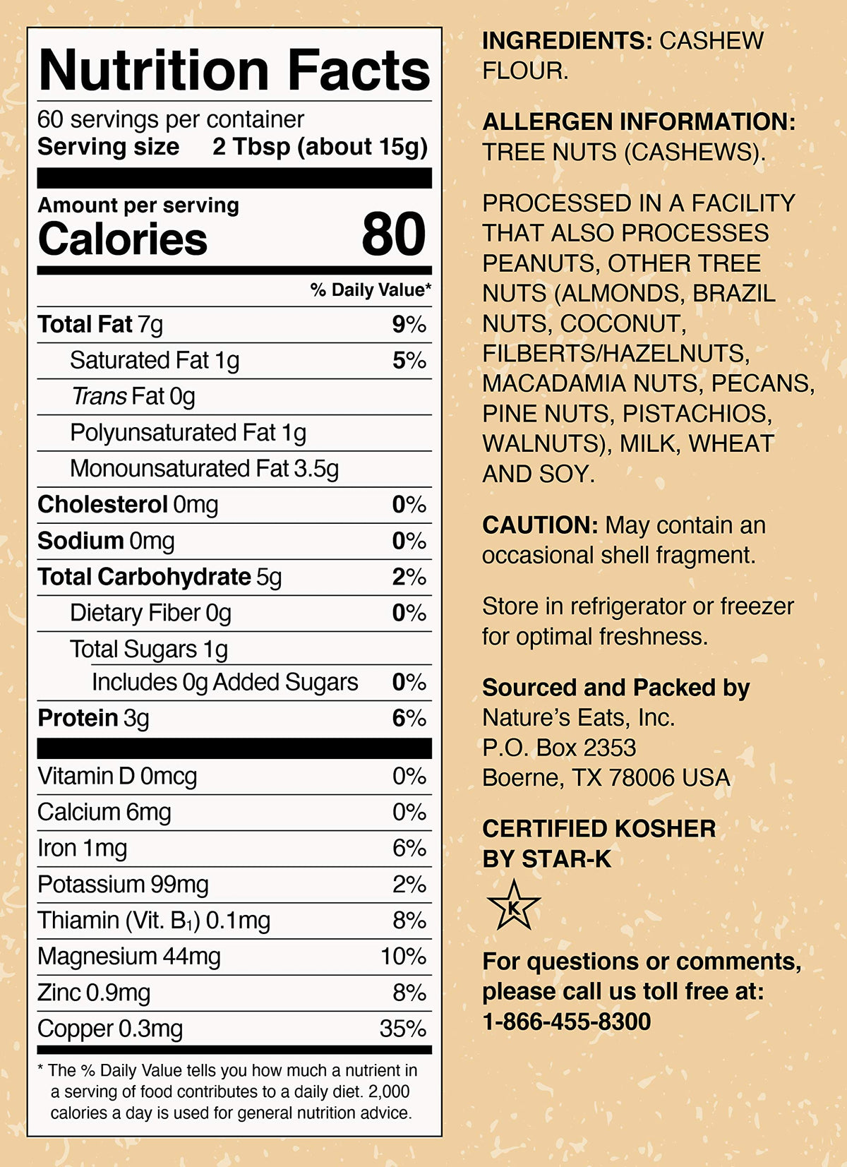 Nature's Eats Cashew Flour for gluten-free baking ideas and keto-friendly use
