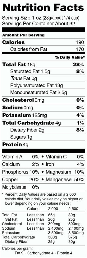 Nature's Eats chopped walnuts close-up texture highlights natural flavor and fiber.