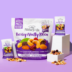 Snack-time idea featuring Nature's Garden Berry Nutty Mix.