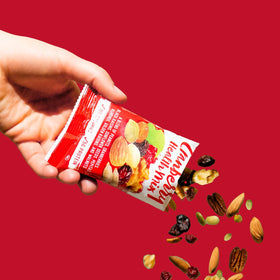 Nature's Garden Cranberry Health Mix packaging close-up highlighting clean labels.