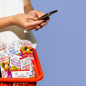 Nature's Garden Healthy Trail Mix packaging showing three-pack bundle for families.