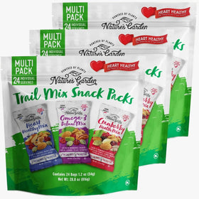 Nature's Garden Healthy Trail Mix Snack pack-3 on the go, vegan and gluten-free.
