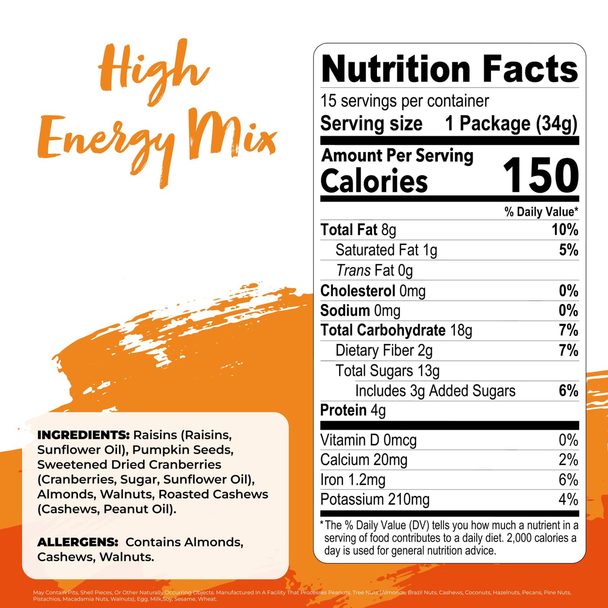 Nature's Garden High Energy Mix almonds and walnuts closeup for protein-rich crunch