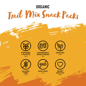 Nature's Garden Organic Trail Mix Snack healthy heart banner on packaging