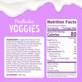 Nature's Garden Yoggies yogurt coated berries provide creamy texture with real fruit