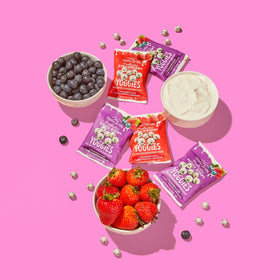 Nature's Garden Yoggies Mixed Berry and Strawberry variety offer versatile snacking.