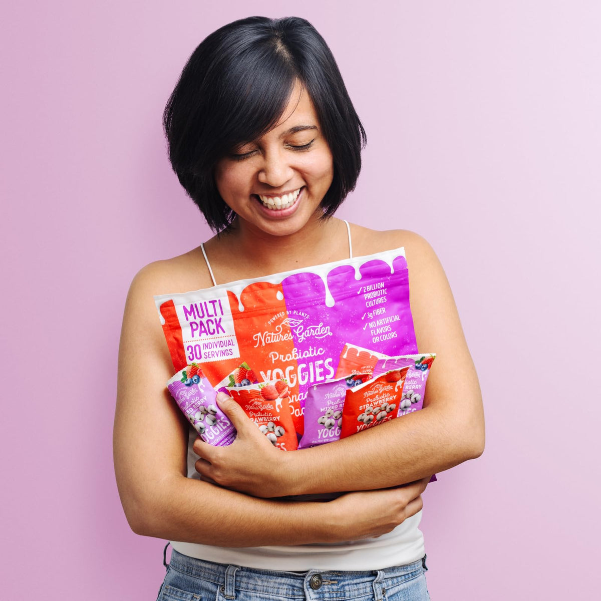 Nature's Garden Yoggies high-fiber option with tasty flavors.