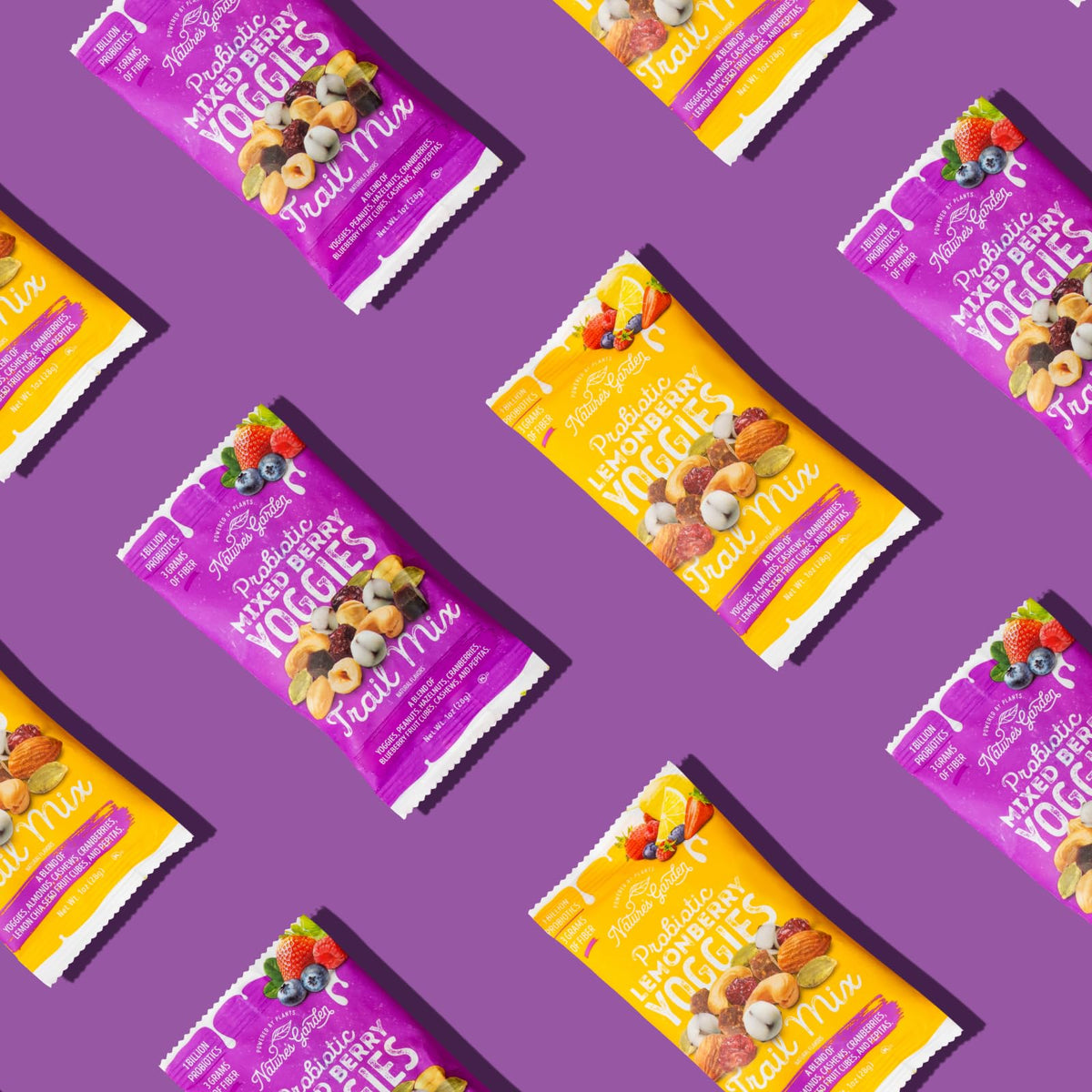 Nature's Garden Probiotic Yoggies on-the-go snack in a portable package