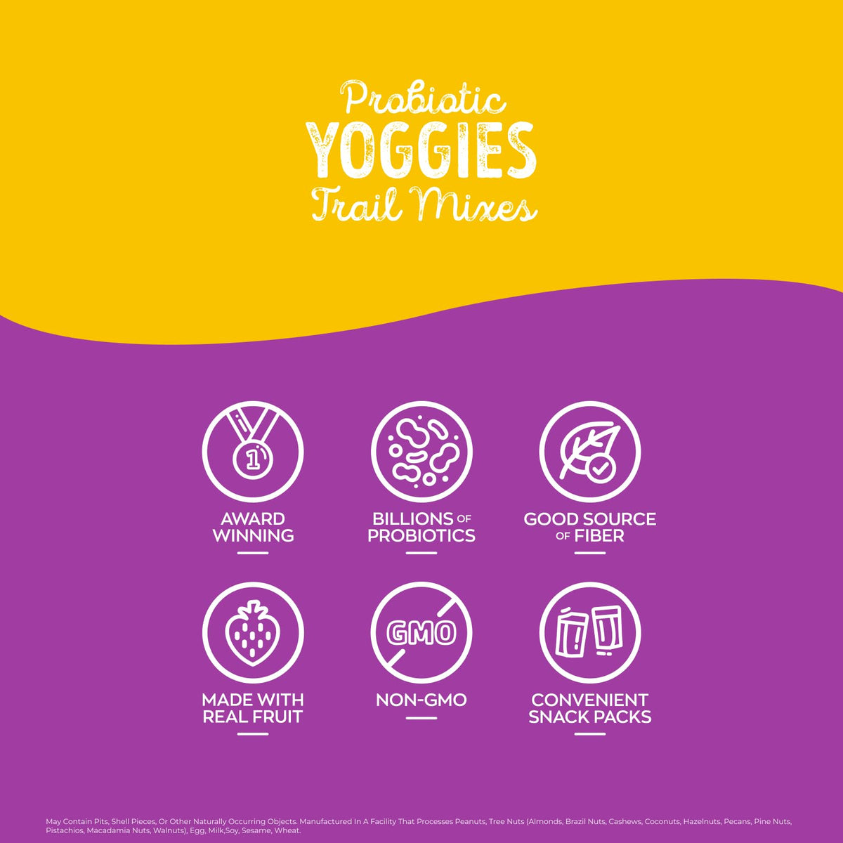 Nature's Garden Probiotic Yoggies mix of nuts and dried fruit ingredients