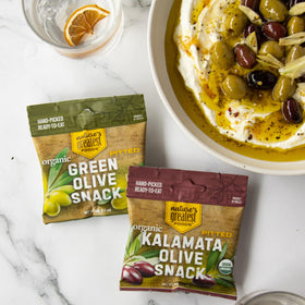 Nature's Greatest Foods low-calorie olives – ideal for salads and snacks