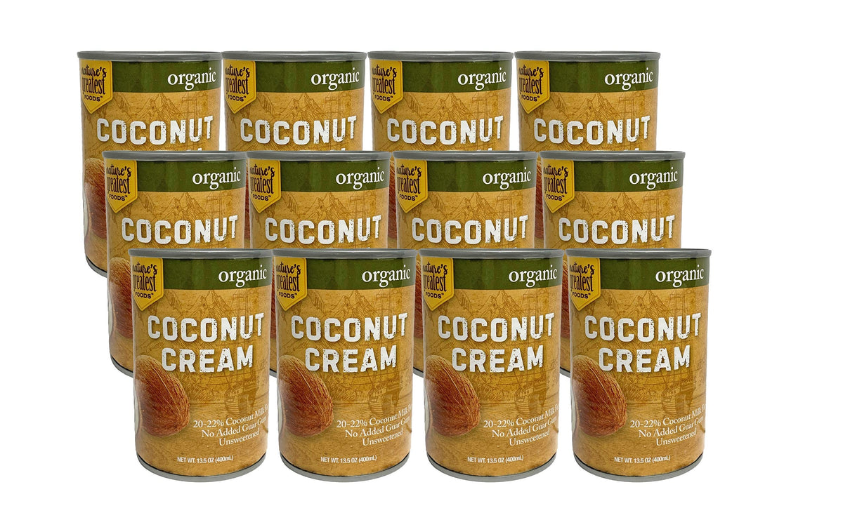 Nature's Greatest Foods vegan gluten-free coconut cream stocked in pantry