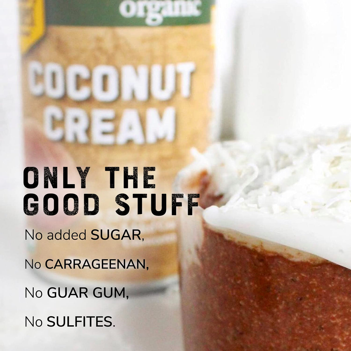 Nature's Greatest Foods coconut cream whipped top for dairy-free toppings