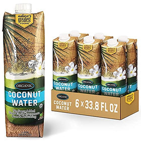 Nature's Greatest Foods Organic Coconut Water bottle front view highlighting pure hydration