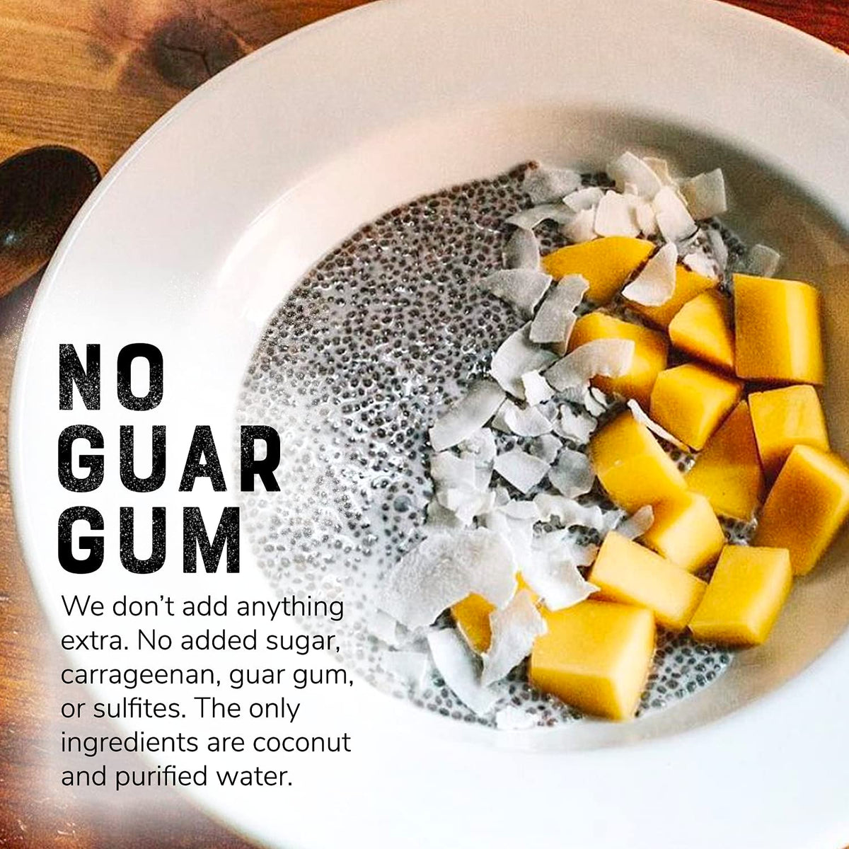Nature's Greatest Foods unsweetened label emphasizes no added sugar or additives.