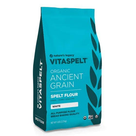 NATURES LEGACY Vita Spelt Flour bag for organic, kosher baking with light texture.