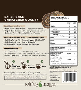 Nature's Liquids vegan, third-party tested latte label