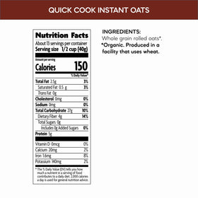 Nature's Path oats delivering 5g protein and 40g whole grains per serving.