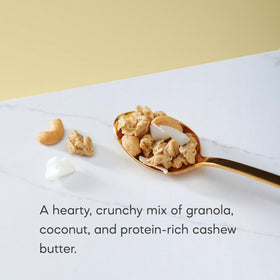 Nature's Path creamy cashew butter granola adds rich flavor to bowls.
