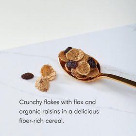Nature's Path flax seeds close-up highlighting omega-3 content.