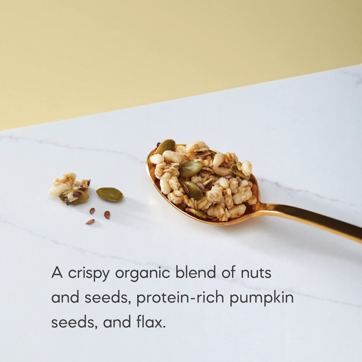 Nature's Path granola bite close-up highlights crisp clusters and seeds