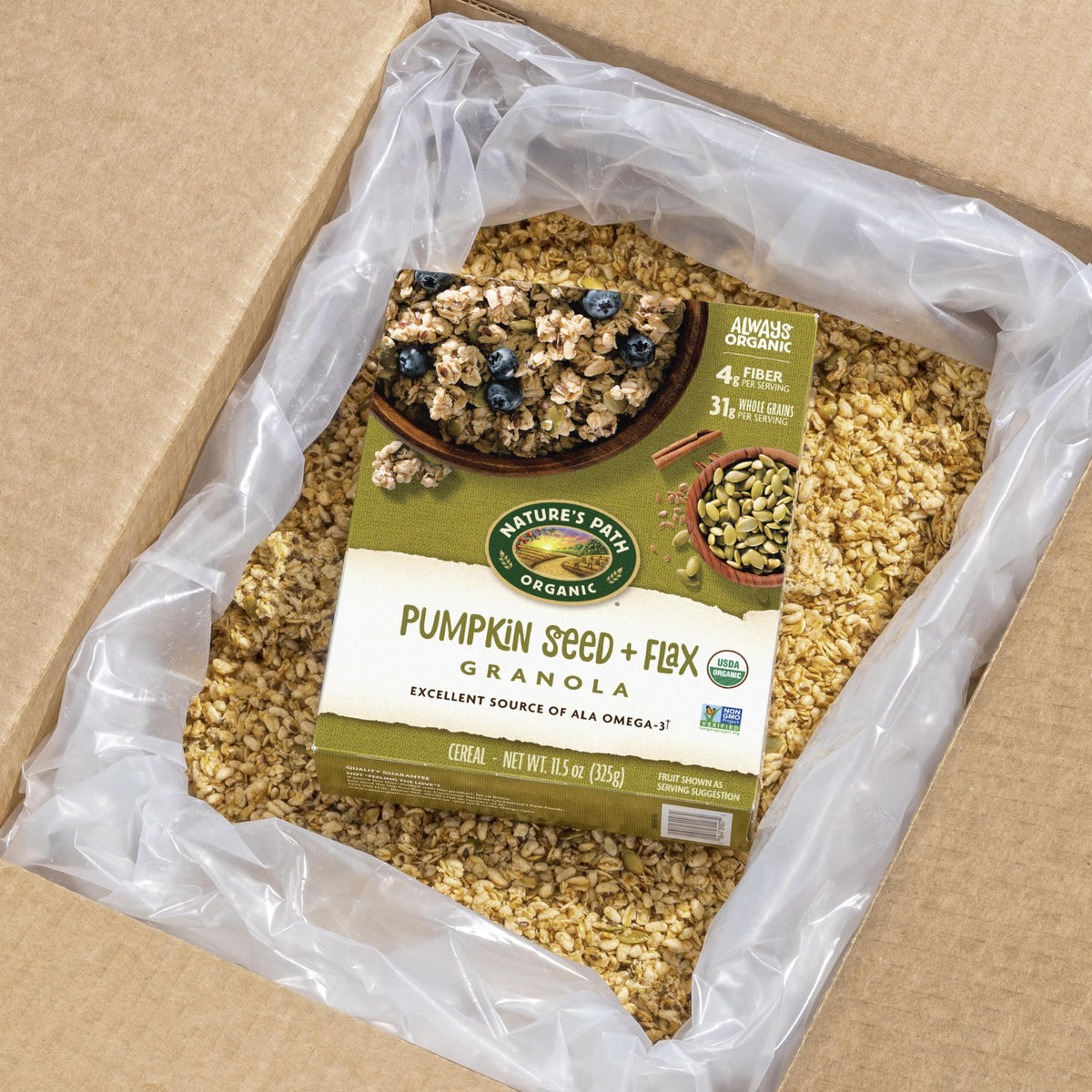 Nature's Path granola serving idea, breakfast or snack on the go