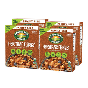 Heritage Flakes cereal crunch close-up highlighting ancient grains