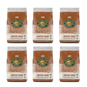 Nature's Path Heritage Flakes Eco Pac packaging on shelf, sustainable design