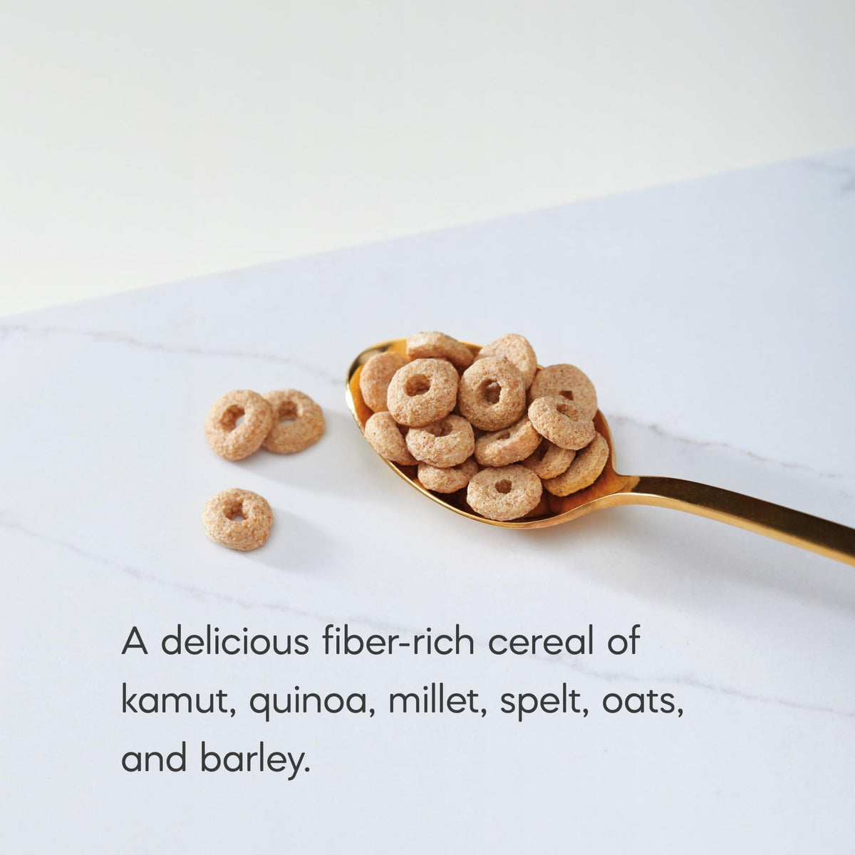 Nature's Path Heritage O's in a bowl with milk, ready for a crunchy start.