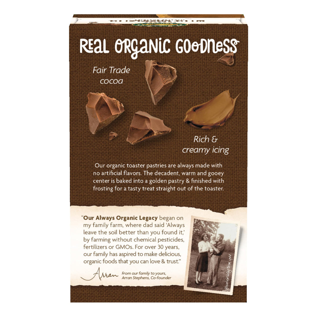Nature's Path Lotta Chocolotta toaster-ready pastries shown for heatable snack.