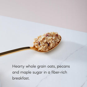 Nature's Path Maple Nut oats served in a cozy bowl