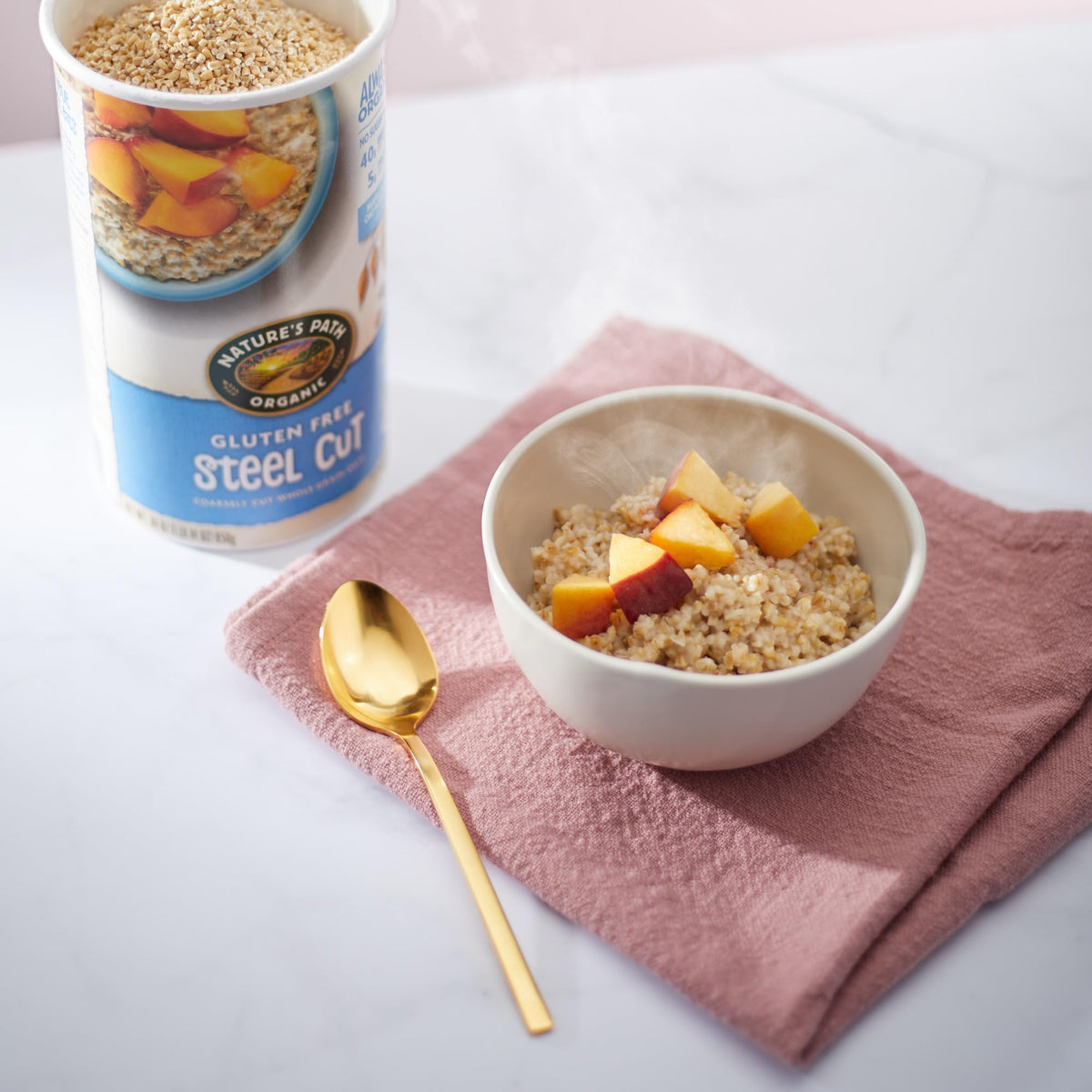 Nature's Path oats used in baking and hearty oatmeal
