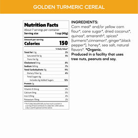 Organic ingredients from Nature's Path: turmeric, ginger, cinnamon, cardamom, pepper.