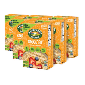Nature's Path organic Non-GMO ingredients label indicates clean, simple oats.