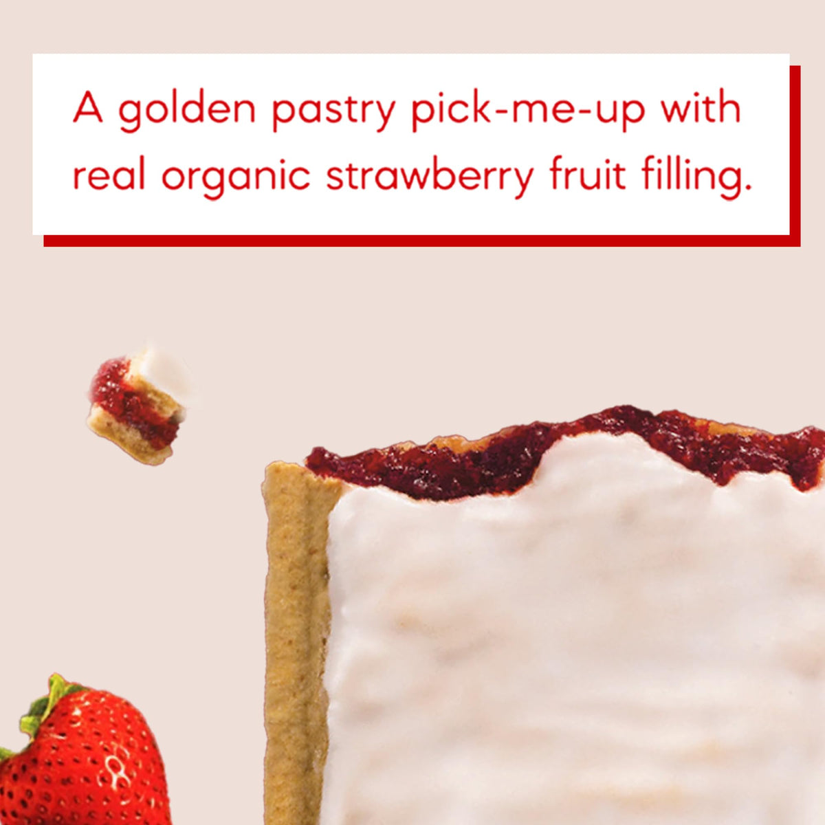 Organic pastry crust close-up from Nature's Path Frosted Berry.