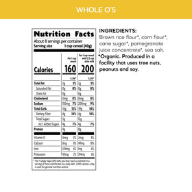Nature's Path organic pomegranate juice sweetens cereal naturally, tasting lightly fruity.