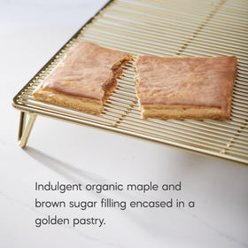 Nature's Path organic toaster pastries on the go, ideal for busy mornings.