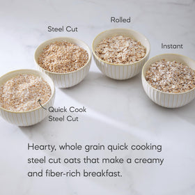 Nature's Path overnight oats jar with mix-ins ready-to-go.