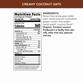 Nature's Path Qi'a Creamy Coconut Oatmeal texture ready to eat.