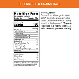 Nature's Path Qi’a hemp and chia seeds highlight plant fats.