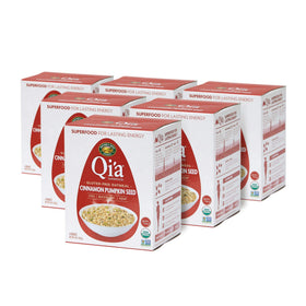 Nature's Path Qi’a oatmeal packets showing convenient six-pack for quick morning meals