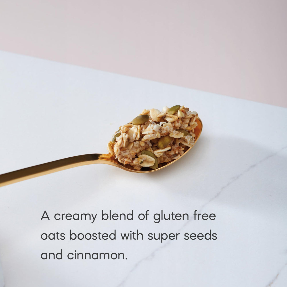Nature's Path Qi’a cinnamon pumpkin seed oatmeal in a bowl with fruit for a fiber-rich start