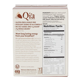 Nature's Path Qi'a creamy coconut oatmeal bowl ready for a warm breakfast.