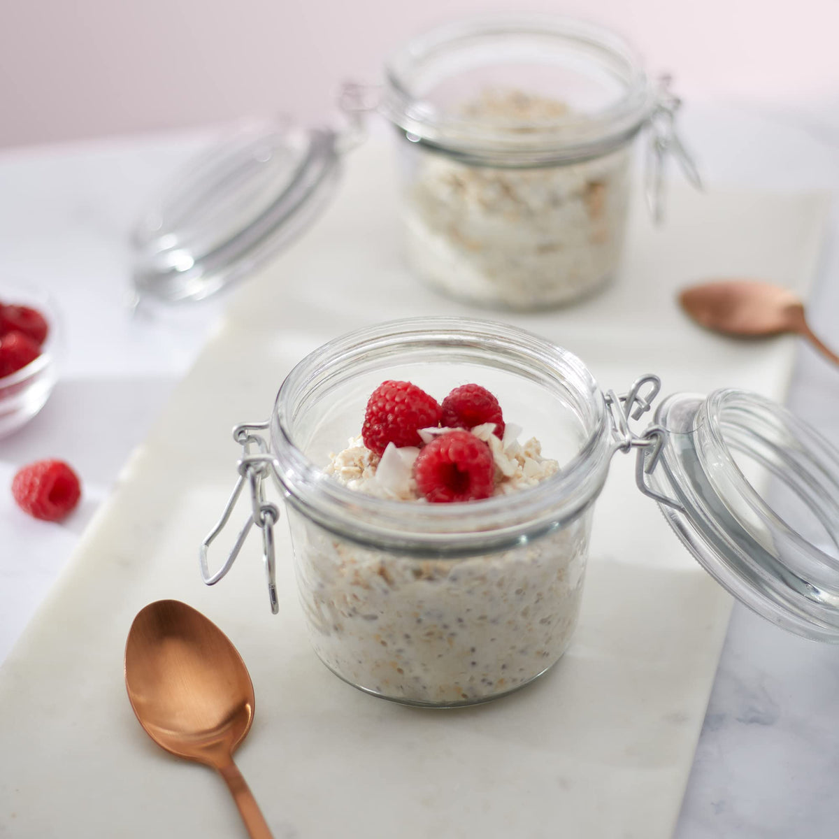 Nature's Path Qi'a close-up shows creamy texture for a rich breakfast.