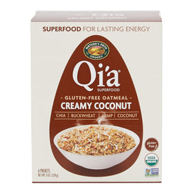 Nature's Path Qi'a creamy coconut packets for quick, on-the-go mornings.