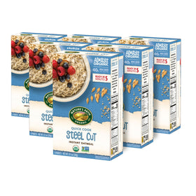 Nature's Path box contents highlight eight packets per box for quick meals.