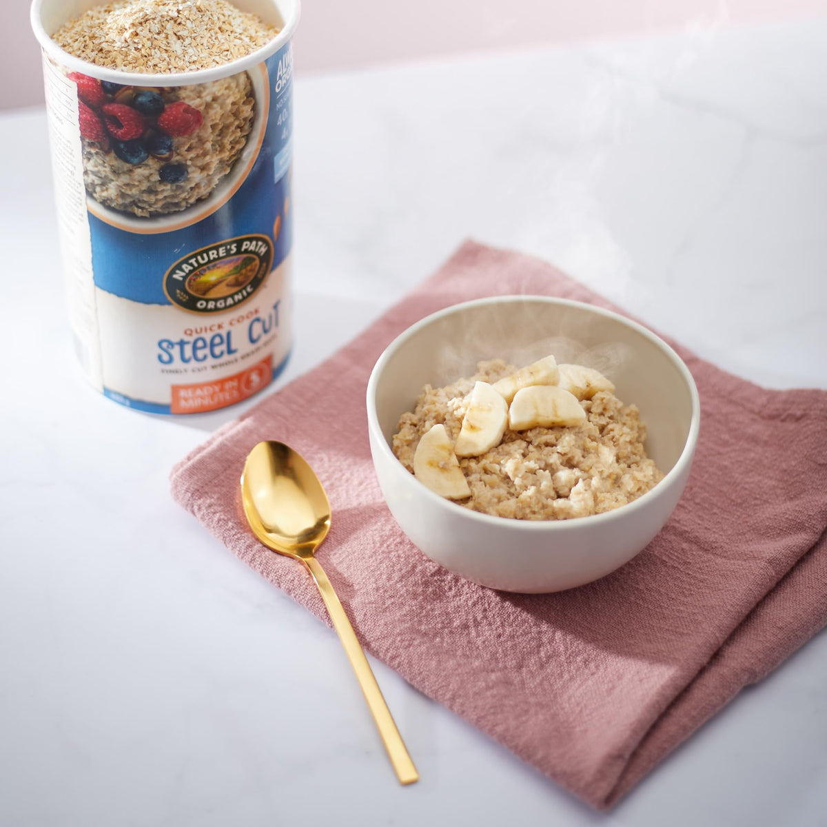 Nature's Path resealable canister lid ideal for long-lasting freshness.