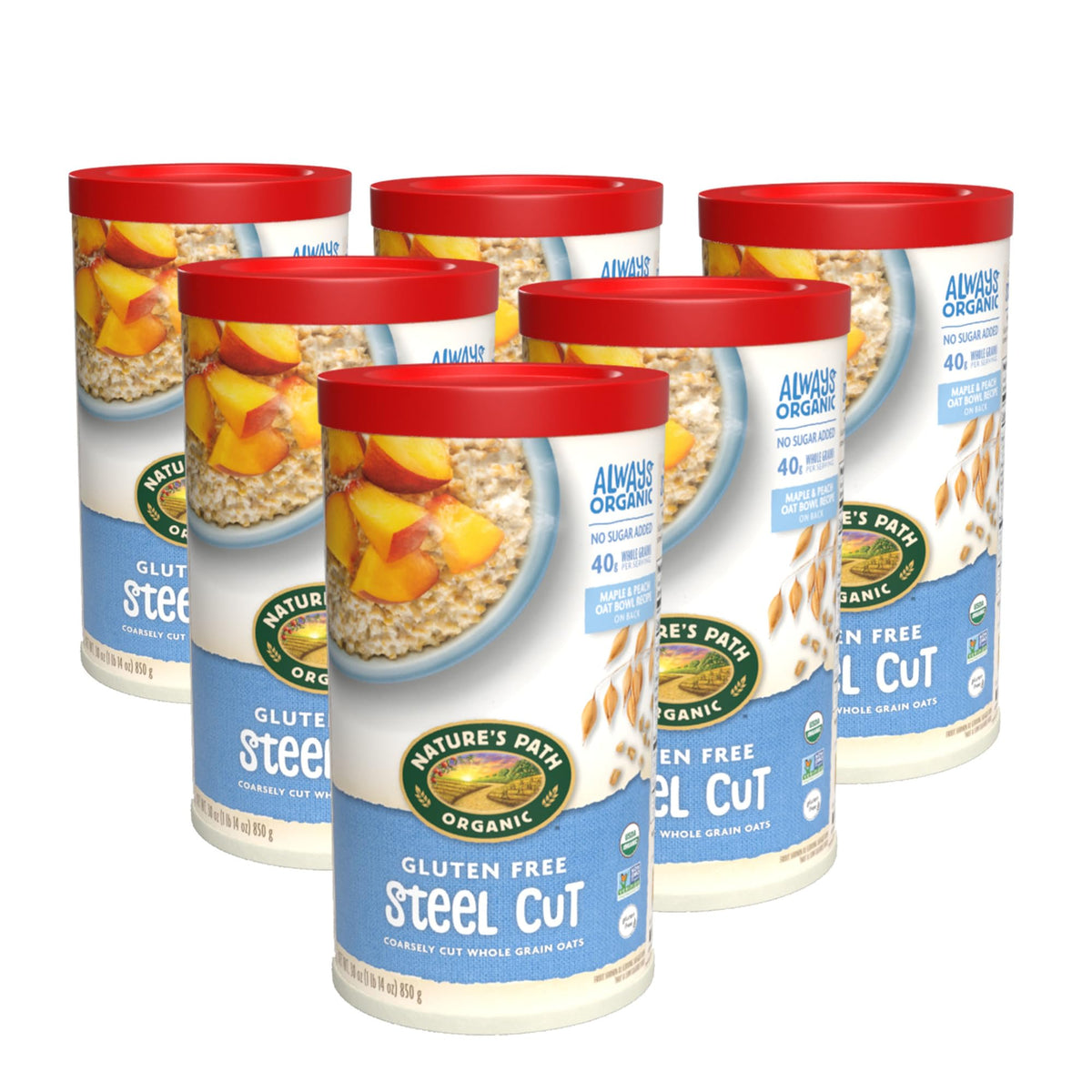 Resealable Nature's Path oats packaging highlights freshness and convenience